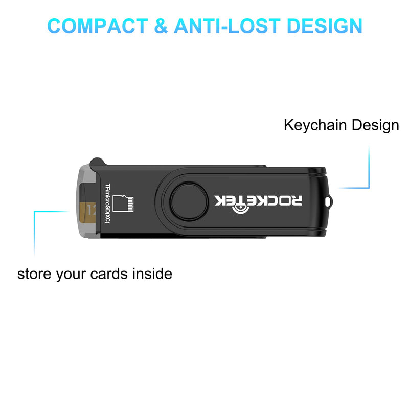  [AUSTRALIA] - SD Card Reader, USB 3.0 Memory Card Reader for SD SDXC SDHC MMC RS-MMC TF Micro SD Micro SDXC Micro SDHC UHS-I USB Card Reader/Writer(5Gbps) 2 Cards Simultaneously SD Card Adapter for Mac/Win/Linux CR5