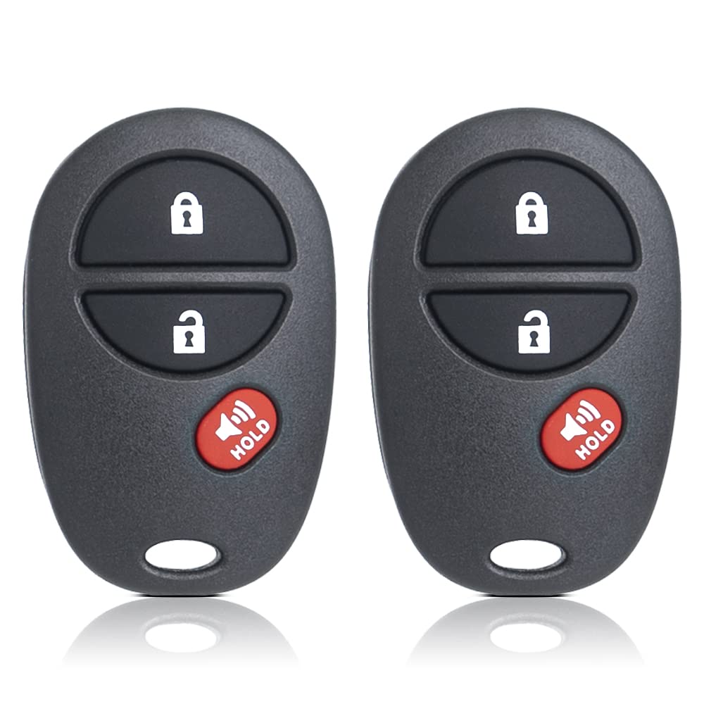  [AUSTRALIA] - Key Fob Remote Replacement Fits for Toyota Sienna 2004-2017/Tacoma 2005-2016/Sequoia 2008-2018/Tundra 2007-18/Highlander 2008-2013 GQ43VT20T Keyless Entry Remote Control 89742-AE010 89742-AE011(2PCS)