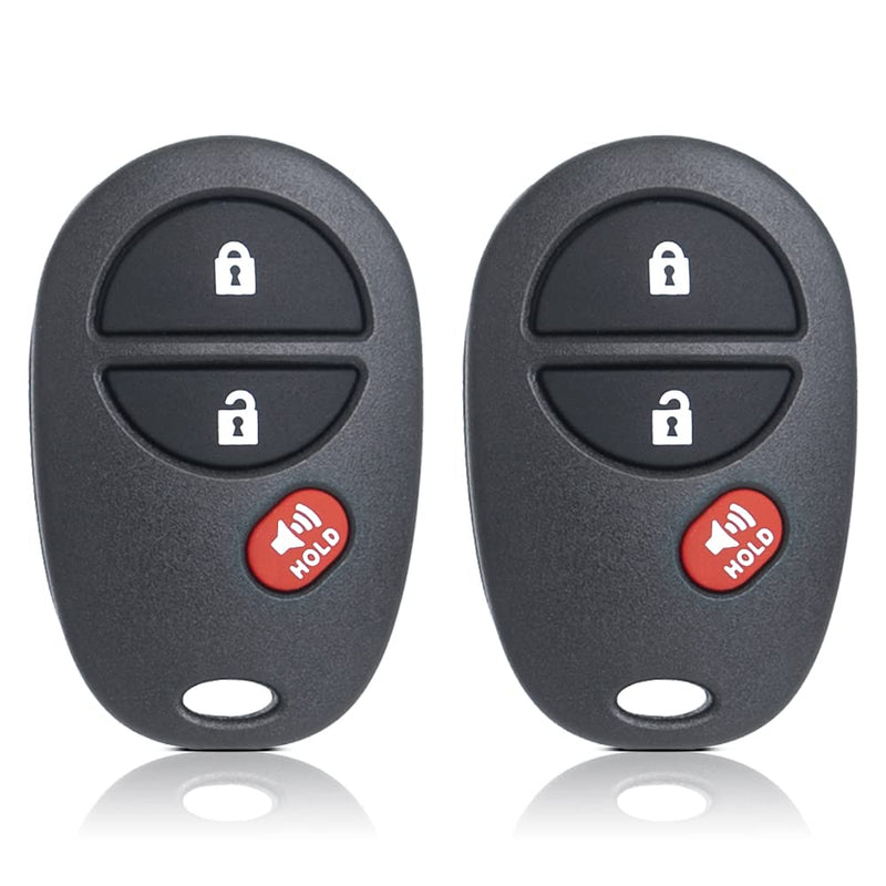  [AUSTRALIA] - Key Fob Remote Replacement Fits for Toyota Sienna 2004-2017/Tacoma 2005-2016/Sequoia 2008-2018/Tundra 2007-18/Highlander 2008-2013 GQ43VT20T Keyless Entry Remote Control 89742-AE010 89742-AE011(2PCS)