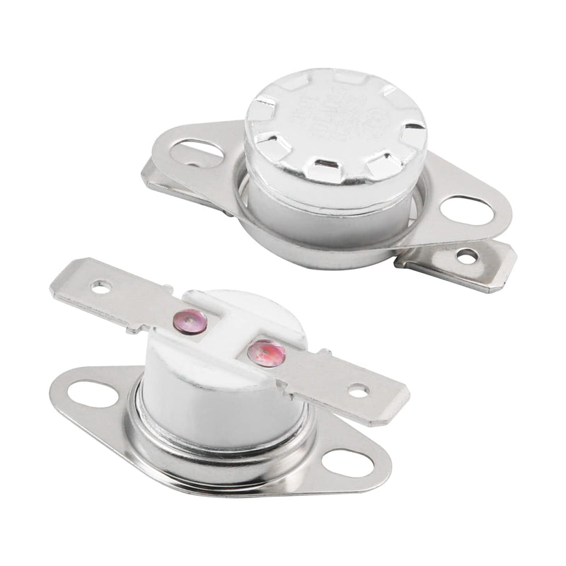  [AUSTRALIA] - Fielect 2Pcs KSD301 Thermostat 185°C/365°F Normally Closed N.C Snap Disc Limit Control Thermal Switch Microwave Thermostat Switch Silver Tone 185c 2pcs