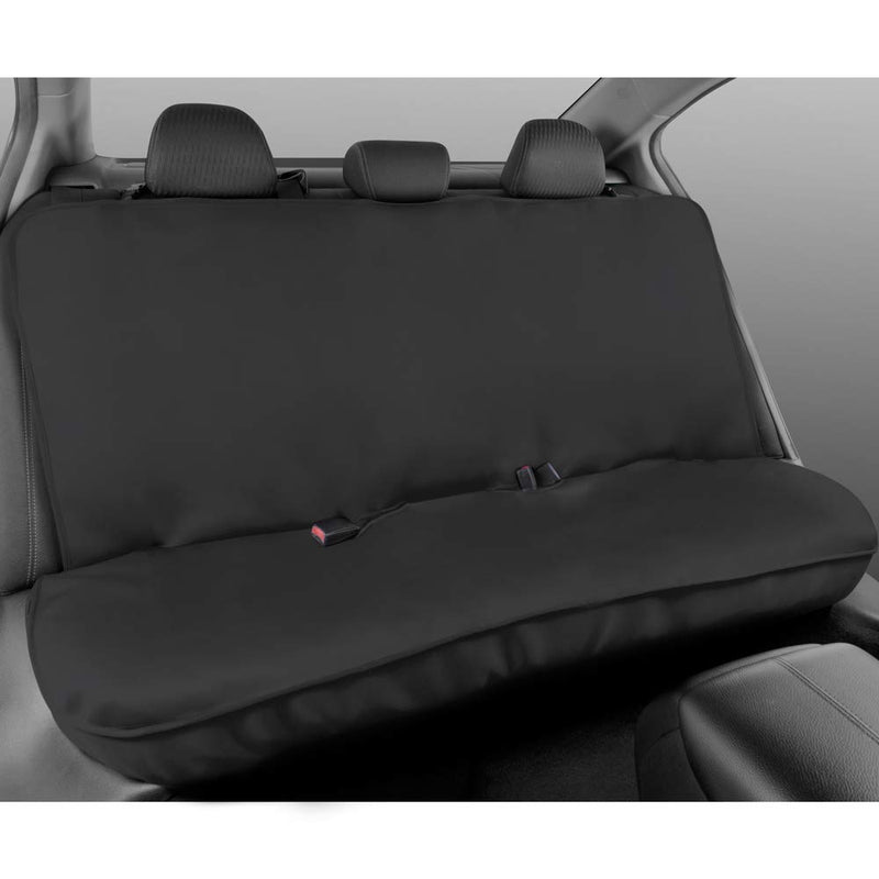  [AUSTRALIA] - Motor Trend AllProtect Waterproof Rear Bench Car Seat Cover for Car Truck Van & SUV – Neoprene Foam Padding, Ideal Work Car Back Seat Cover with Universal Fit in Black Solid Black