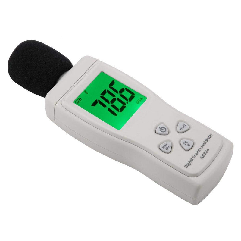  [AUSTRALIA] - Akozon Sound Level Meter, SMART Sensor AS804 Portable Digital Sound Meter Test Monitor 30-130dBA Decibel Meter with Large LCD Screen Quick Decibel Tester