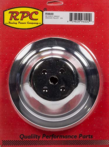  [AUSTRALIA] - Racing Power Company R9600 Chrome SWP Upper Single Groove Water Pump Pulley for Small Block Chevy
