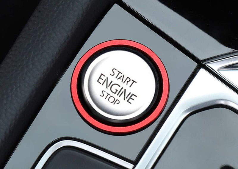 RaxTDM Car Engine Start Stop Button Cover Trim Ring for VW Volkswagen Passat B8 Touareg Tiguan Touran Magotan Interior Auto Accessories - LeoForward Australia