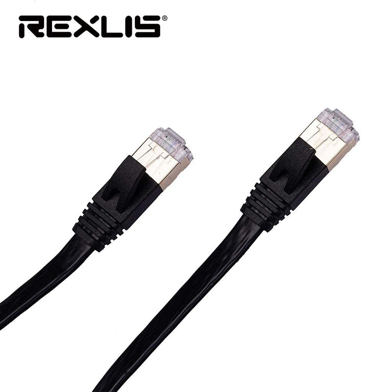 [AUSTRALIA] - High-Class Retractable Cat 7 Flat Ethernet Network Cable 4.9 FT (1.5 M), REXUS 10 Gigabit High Speed LAN Wires Internet Patch Cable with RJ45 Gold Plated Connector for PC,Laptop,Router.(C7R15) 4.9 feet