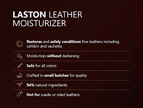  [AUSTRALIA] - Laston Leather Conditioner & Moisturizer 8 Oz | Cleans and Protects Handbags, Purses, and Wallets | Non-Darkening Formula for Luxury Leathers