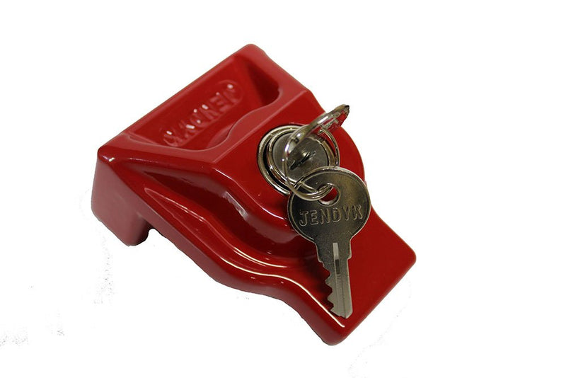  [AUSTRALIA] - JENDYK GHAL-KD Red Aluminum Glad Hand Lock (Keyed Differently), 1 Pack