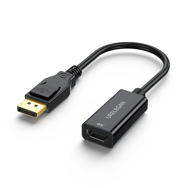  [AUSTRALIA] - 4K Displayport to HDMI Adapter, Display Port DP to HDMI Cable Male to Female Port Support Video & Audio Compatible with Computer, PC, Monitor, Projector, HDTV 1 Black