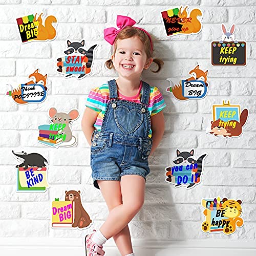  [AUSTRALIA] - 45 Pieces Woodland Animal Friends Bulletin Board Creative Teaching Incentive Chart Woodland Animals Classroom Decor Jungle Animal Accents Cutouts Bear Fox Rabbit Tiger Cutout Animal Theme Party Decor