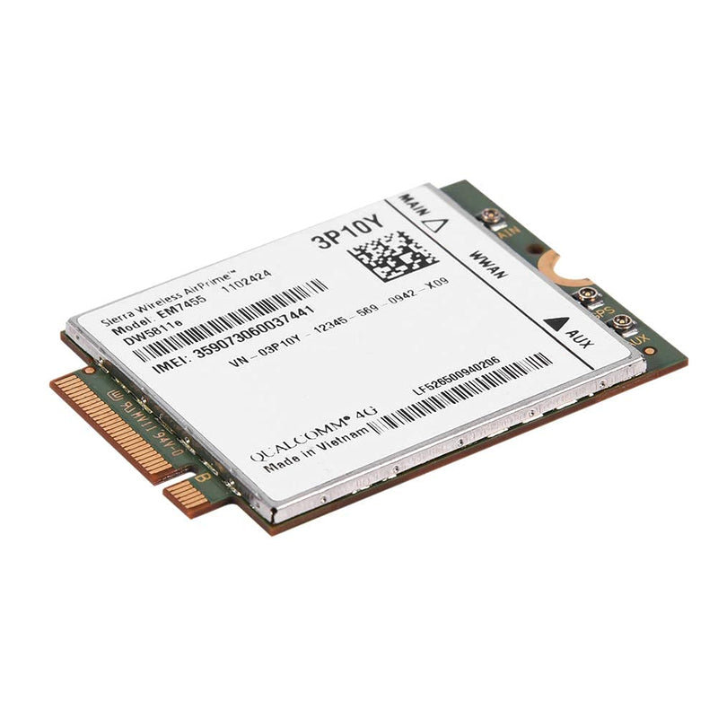  [AUSTRALIA] - EM7455 4G Module Network Card, PCIe M.2 Replacement Wireless EM7455 Network Card for DW5811e 3P10Y 300 Mbps 4G LTE WWAN NGFF Card Module Fit for PC Laptops