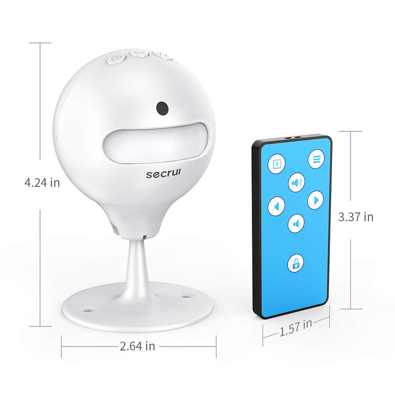 [AUSTRALIA] - Motion Sensor Alarm, 120 dB 5 Door Alarm Modes 4 Volume Levels with Remote Control Indoor Motion Detector Alarm for Home Shop Store PR3