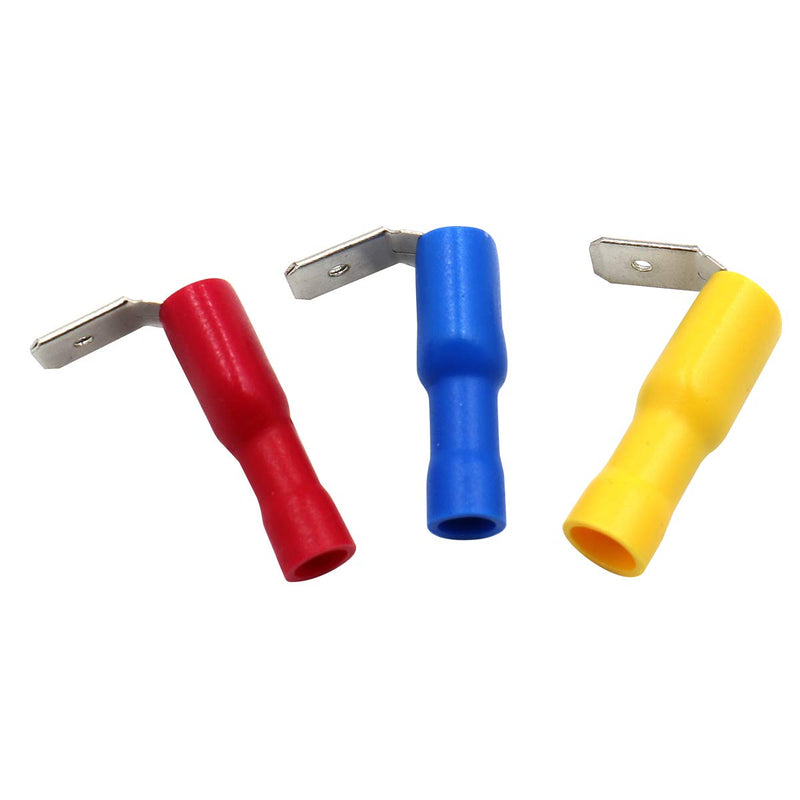  [AUSTRALIA] - Baomain Fully Insulated Connector Piggy Back Spade Cable Lugs Set tabs Receptacles 6.3mm 0.5-6.0mm² 100 Pcs