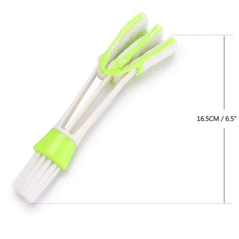  [AUSTRALIA] - AISIBO Mini Duster for Car Air Vent, Automotive Air Conditioner Cleaner and Brush, Dust Collector Cleaning Cloth Tool for Keyboard Window Leaves Blinds Shutter（Set of 2）