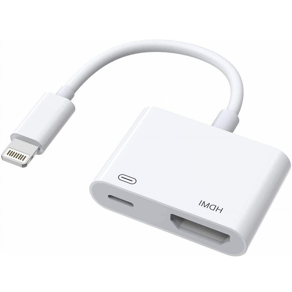  [AUSTRALIA] - esbeecables [Apple MFi Certified] Lightning to HDMI Adapter, 1080P iPhone Adapter Cable Digital AV 4K Sync Screen Connector for 14 13 12 11 XS XRx8 7 HDTV Projector Monitor, White, (ES-FBAUS026)