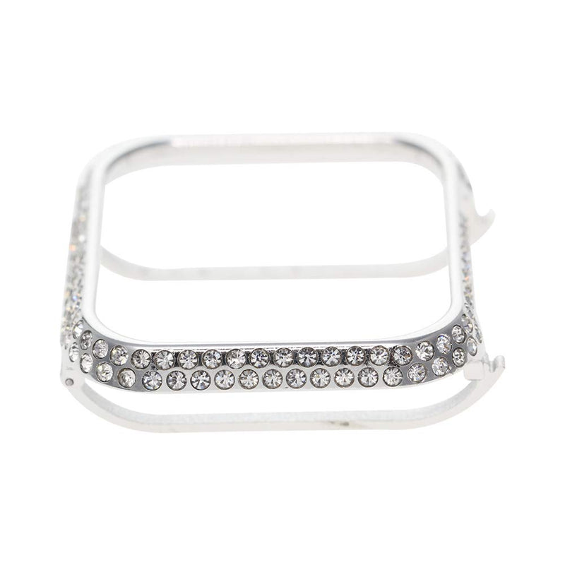 HJINVIGOUR Bling Luxury Rhinestone Crystal Diamond Protective Cover Case Bezel Compatible Apple Watch Series 4 5 6 SE 40mm 44mm Series 3 2 1 38mm 42mm Platinum - LeoForward Australia