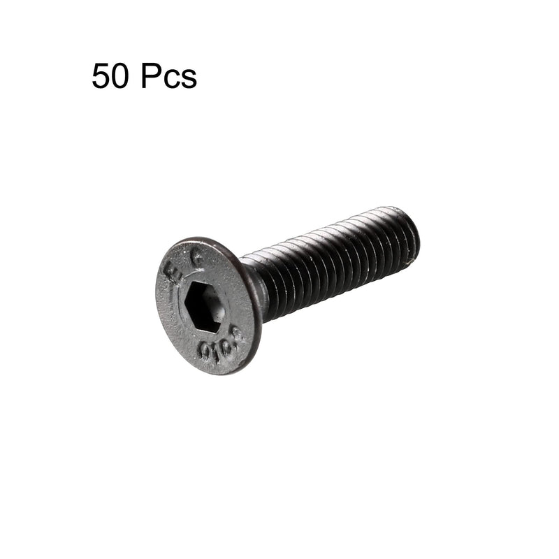  [AUSTRALIA] - uxcell M3x12mm 10.9 Carbon Steel Countersunk Head Hex Socket Screw (Pack of 50)