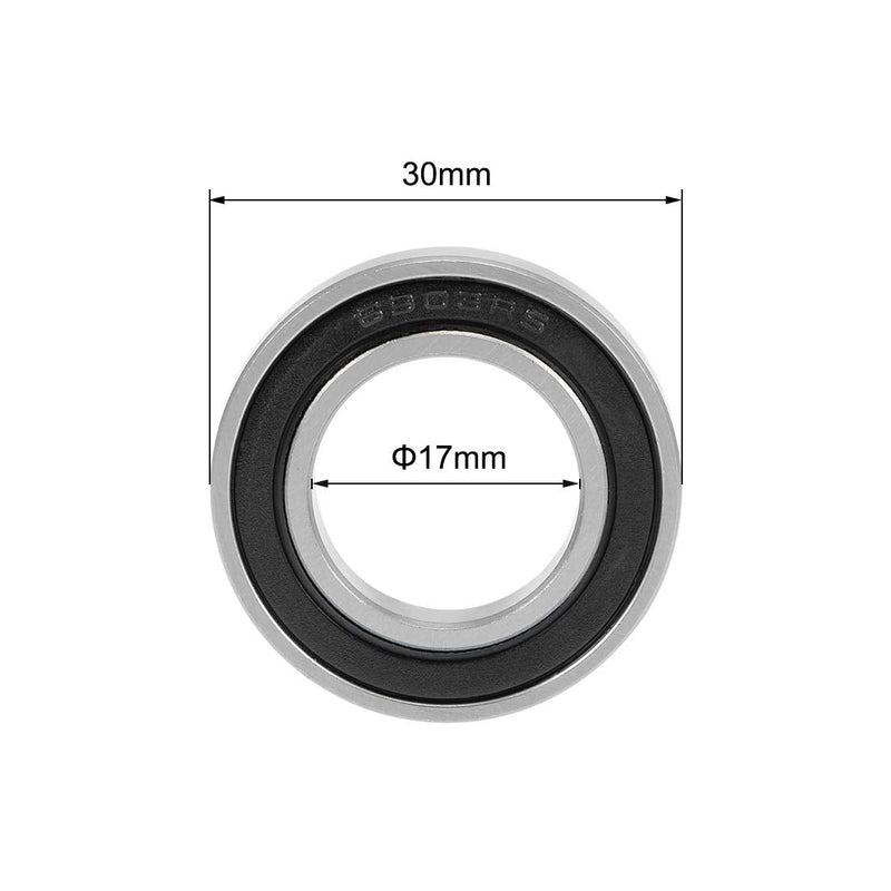  [AUSTRALIA] - uxcell 6903-2RS Deep Groove Ball Bearings Z2 17mm x 30mm x 7mm Double Sealed Carbon Steel 10pcs 17mmx30mmx7mm 10