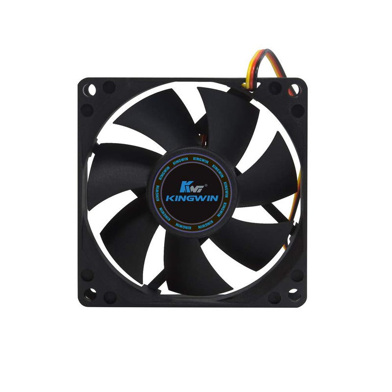  [AUSTRALIA] - Kingwin 80mm Silent Fan for Computer Cases, Mining Rig, CPU Coolers, Computer Cooling Fan, Long Life Bearing, and Provide Excellent Ventilation for PC Cases-[Black] CF-08LB 80 mm
