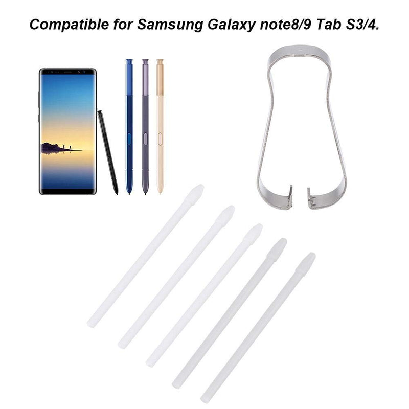 Replacement S Pen Tips Nibs, Stylus Pen Refill Tool Set for Samsung Galaxy Note 8/9 Tab S3/4(White) White - LeoForward Australia