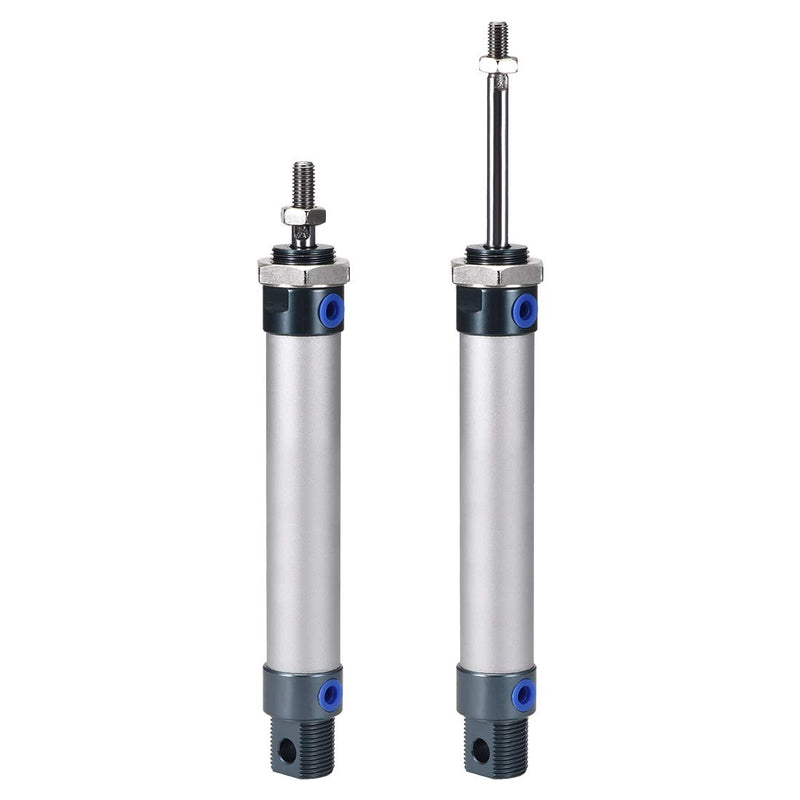 uxcell Pneumatic Air Cylinder MAL20 X 100,20mm Bore 100mm Stoke M8,Single Rod Double Action - LeoForward Australia