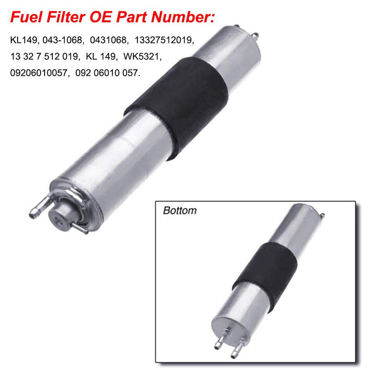 Kunttai 13327512019 Fuel Filter with Pressure Regulator Fit for BMW E46 325i 325Ci 325Xi 330i 330Ci Z3 - LeoForward Australia