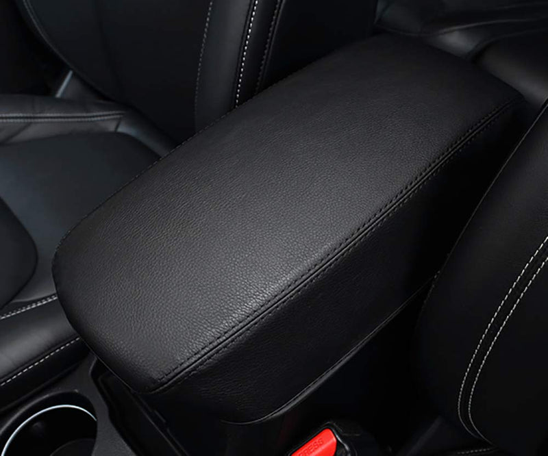  [AUSTRALIA] - Leegi Jeep Armrest Box Cover,1pc Black with Black Center Console Cover Fit for 2017 2018 2019 Jeep Cherokee p001