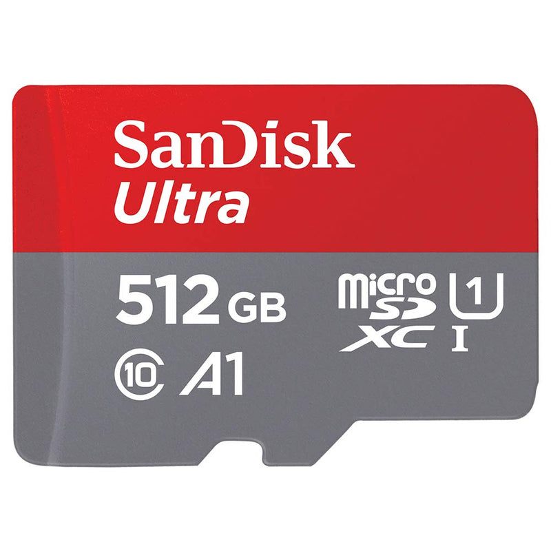  [AUSTRALIA] - SanDisk 512GB Ultra microSDXC UHS-I Memory Card with Adapter - Up to 150MB/s, C10, U1, Full HD, A1, MicroSD Card - SDSQUAC-512G-GN6MA New Generation