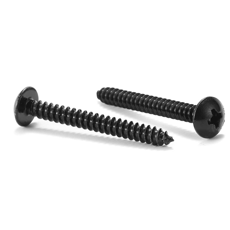  [AUSTRALIA] - #10 x 1-1/4" Wood Screw 100Pcs Truss Head Phillips 18-8 (304) Stainless Steel Fast Self Tapping Screws Black Oxide by SG TZH #10 x 1-1/4"