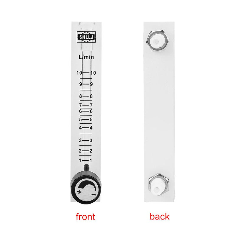  [AUSTRALIA] - Gas Flow Meter, LZQ-7 Flow Meter 1-10LPM Flow Meter with Control Valve for Oxygen/Air/Gas