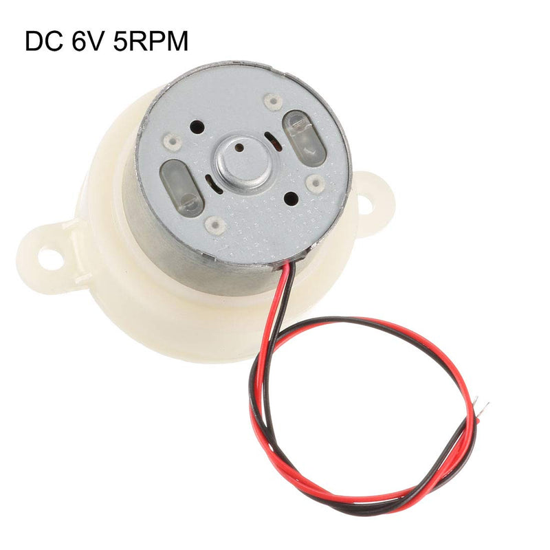  [AUSTRALIA] - uxcell DC 6V 5RPM High Torque Rotary Speed Cylinder Shape Deceleration Reducing Motor, 2-Wire Connecting