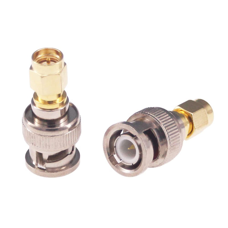  [AUSTRALIA] - RFaha 5pcs SMA Male to BNC Male RF Coax Adapter SMA to BNC Coaxial Connector Adapter(F23-5)