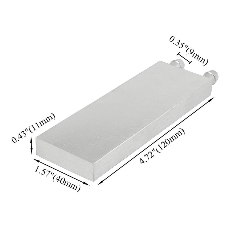  [AUSTRALIA] - BXQINLENX Aluminum Water Cooling Block for CPU Graphics Radiator Heatsink 40x 120(White)