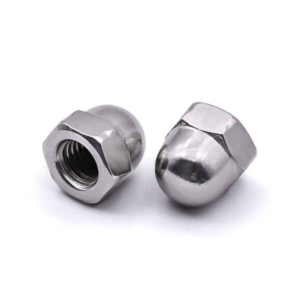  [AUSTRALIA] - #10-24 Acorn Hex Cap Dome Head Nuts, 304 Stainless Steel 18-8, Coarse Thread UNC, Full Thead Coverage, Pack of 50 #10-24 (50 PCS)