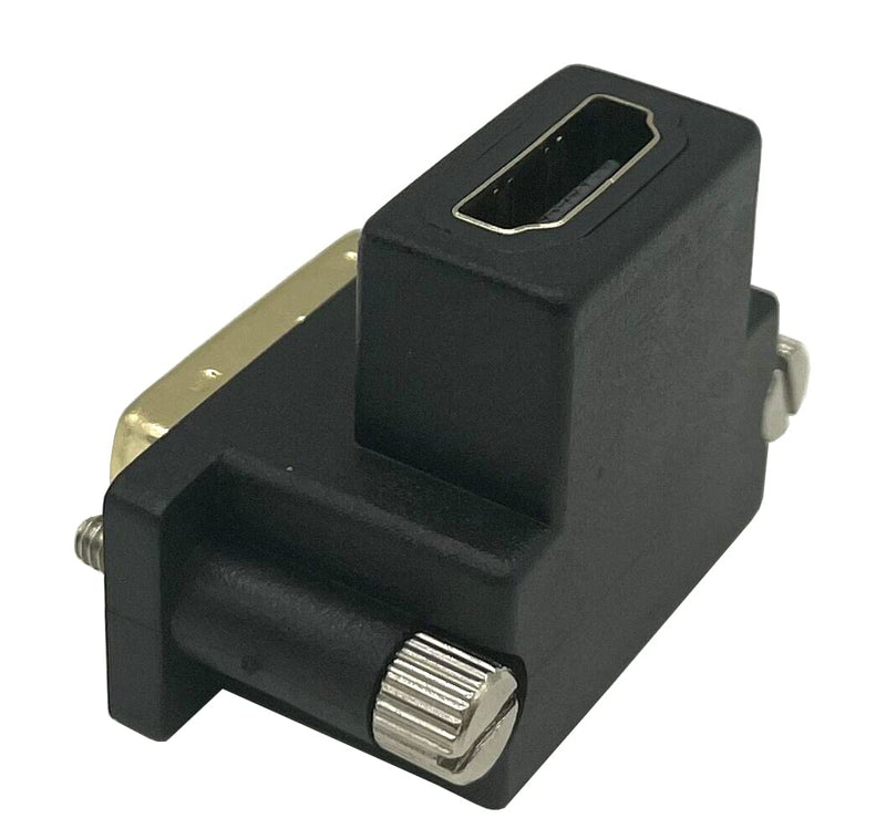  [AUSTRALIA] - Dafensoy 90 Degree Down Angled DVI to HDMI Adapter,Gilded DVI Male to HDMI Female,for Computer & HDTV & Graphics Card,Projector