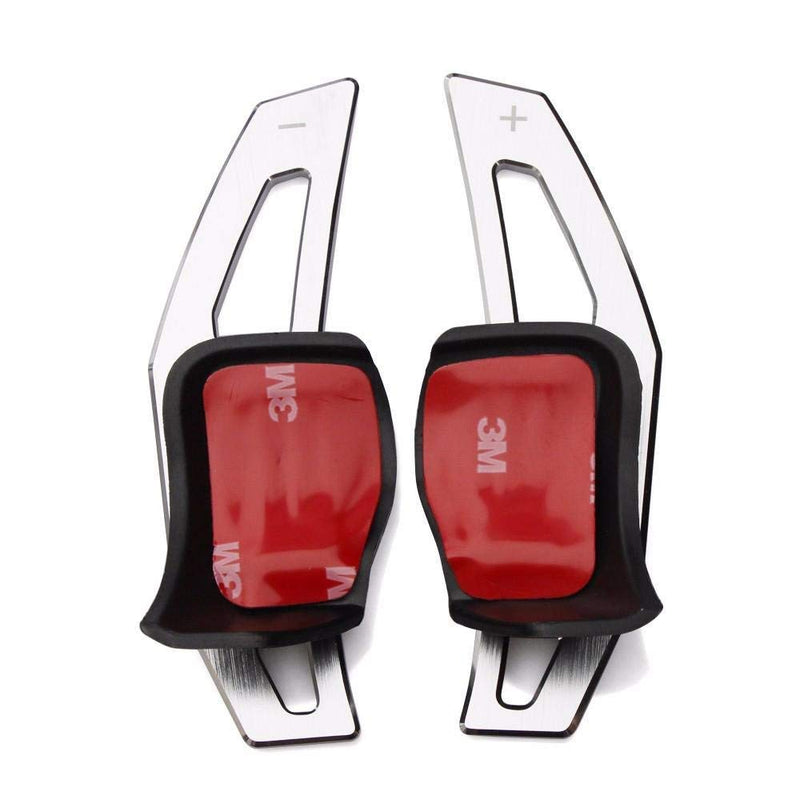  [AUSTRALIA] - Steering Wheel DSG Paddle Shifter Extensions Aluminum For VW MK5 MK6 GTI Jetta[Silver] Silver