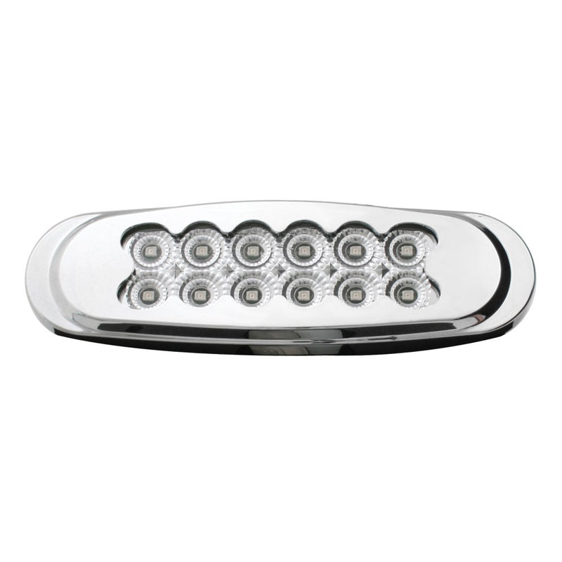  [AUSTRALIA] - Grand General 76703 Red Matrix Style Ultra Thin Spyder 12-LED Marker Light with Chrome Bezel and Clear Lens Red/Clear w/Cr. Matrix Bezel
