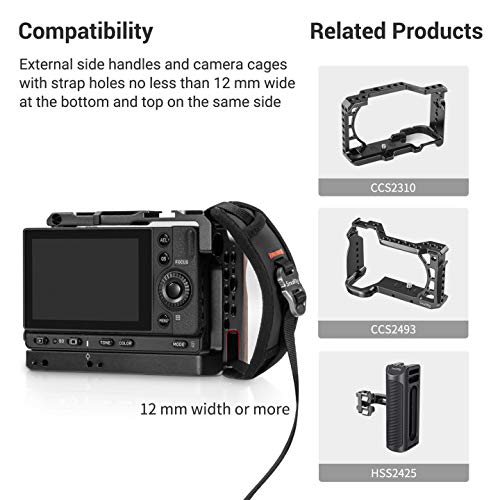  [AUSTRALIA] - SmallRig Camera Cage Wrist Strap, Universal Quick Adjustable Secure Grip Camera Cage Handle Hand Wrist Strap PAC2456