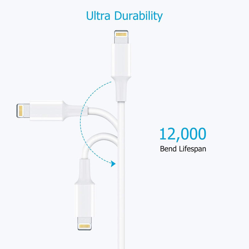 Amoner USB C to Lightning Cable 2Pack 3FT -MFi Certified- for iPhone 13/13ProMax/13Mini/12/12 Mini/12 Pro Max, Lightning to USB-C Fast Charging Cable Compatible with iPhone11/11Pro/11Pro MAX/XS/XS MAX White - LeoForward Australia