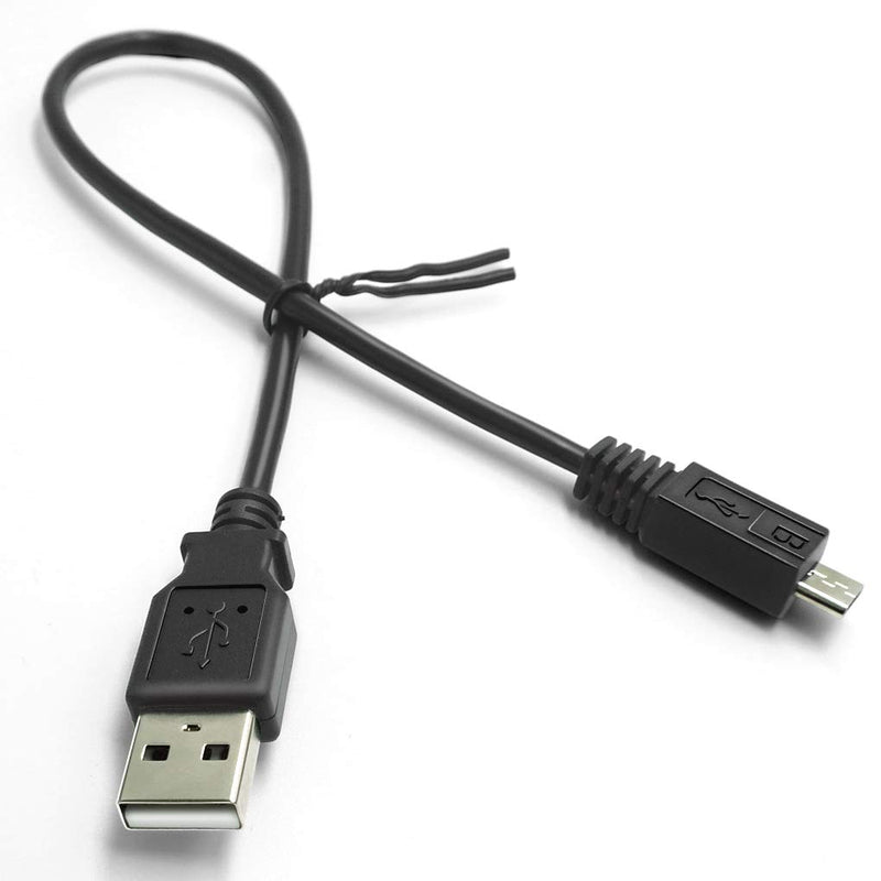  [AUSTRALIA] - NECABLES 10 Inch Short Micro USB Charger Cable Male A To Micro B Black for Android Charging or Sync (10 Inches/0.8 Feet)