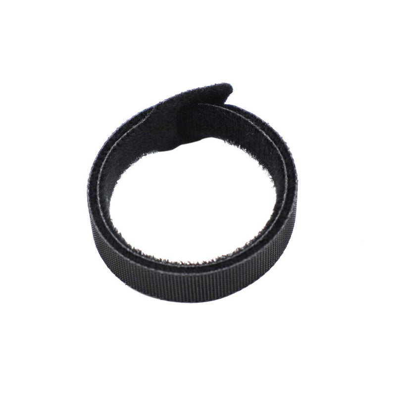  [AUSTRALIA] - Eowpower 50 Pcs Black 12 x 1/2 inch Reusable Cable Ties Microfiber Cloth Hook and Loop Cable Straps Network Wire Management Organizer