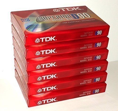 [AUSTRALIA] - TDK Superior Normal Bias D90 blank cassette tapes (Pack of 6)