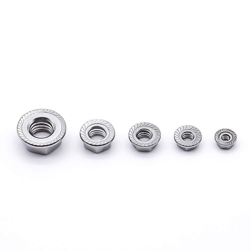  [AUSTRALIA] - M8-1.25 Serrated Flange Hex Lock Nuts, 304 Stainless Steel 18-8, Bright Finish, Full Thread, Pack of 25 M8-1.25 (25 PCS)