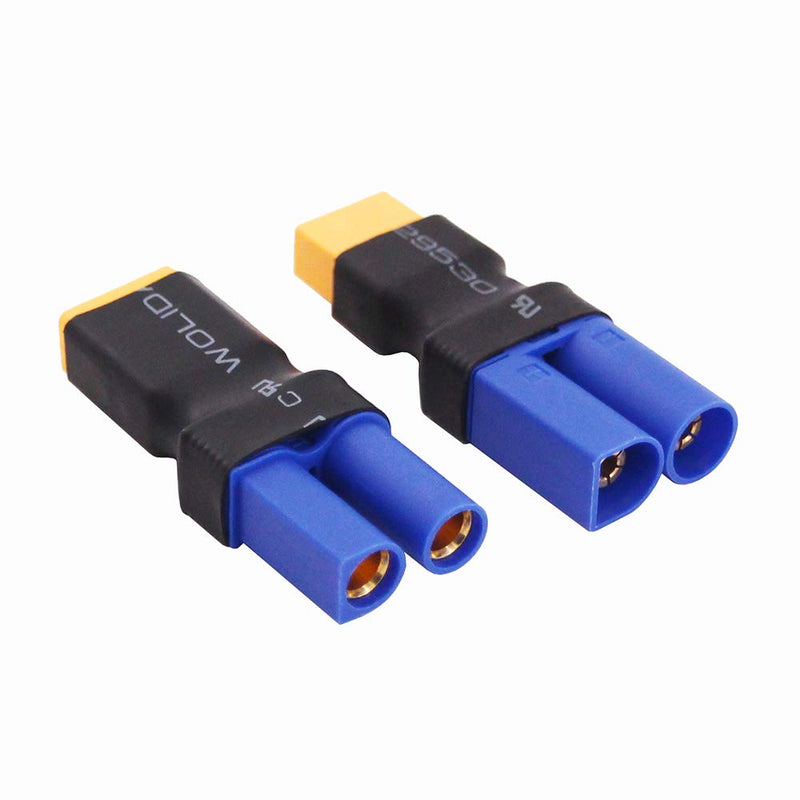  [AUSTRALIA] - OliRC 4pcs No Wires Connector: XT60 XT-60 to EC5 Male Female Connector Adapter(C154-4)