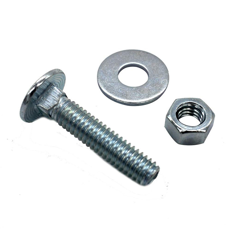  [AUSTRALIA] - (10 pc)5/16-18 x 2-1/2" Long Square-Neck Carriage Bolts Set w/Nuts & Washers,Zinc-Plated,Carbon Steel Grade 2,by Fullerkreg (10 pc)5/16x2-1/2"