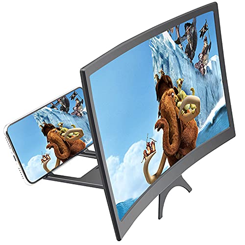  [AUSTRALIA] - CHANGAIDA 12 Inch 3D Curved HD Phone Screen Amplifier Foldable Phone Holder Suit for All Smartphones