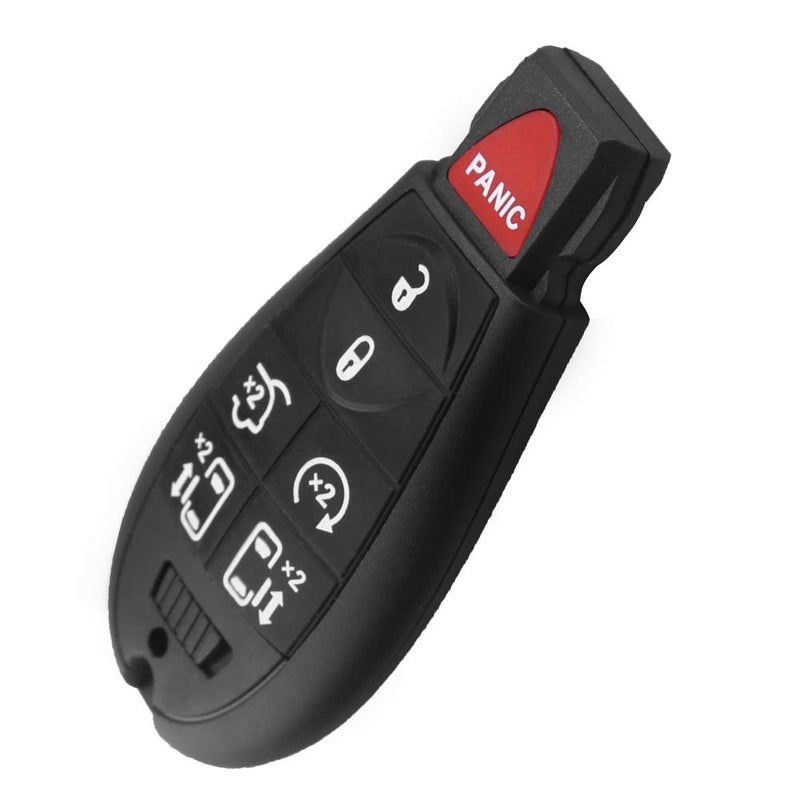  [AUSTRALIA] - IYZ-C01C Car Key Fob Case Compatible with Chrysler Town & Country 2008-2016, Dodge Caravan 2008-2019 Keyless Entry Rmote Control Shell (7 Buttons, 2 Pack)