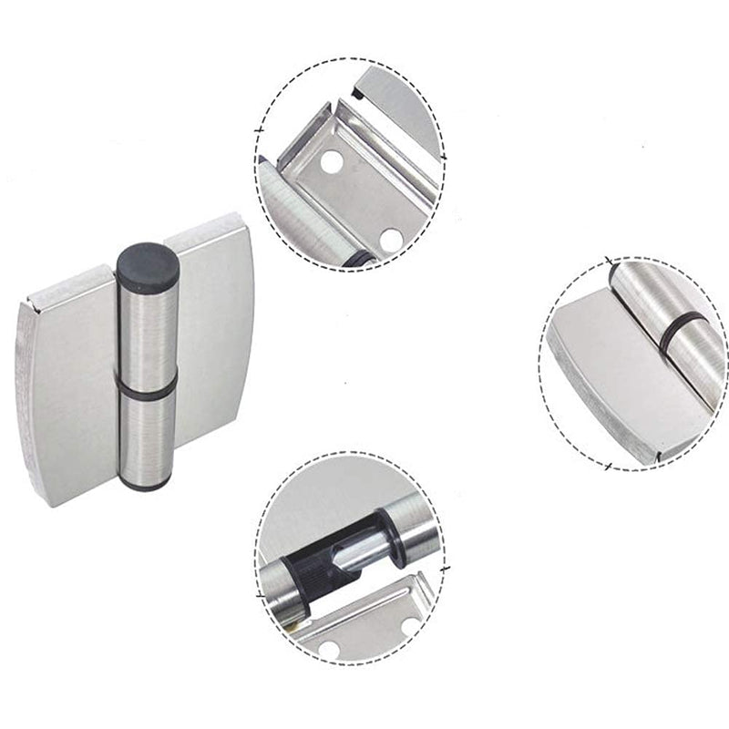 Kyien 2Pcs Public Toilet Stainless Steel Hinge Public Toilet Toilet Partition Hardware Connection Accessories Hotel Shopping Mall Public Toilet Partition Hinge Self-Closing Spring Hinge (Right Side) Right Side - LeoForward Australia