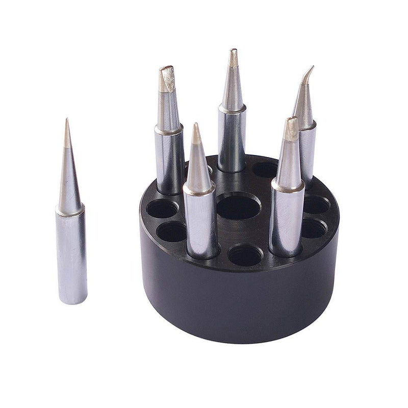  [AUSTRALIA] - ShineNow Quality T18 Soldering Tip Set 6pcs Replacement for Hakko FX-888D FX-888 FX8801 FX-600 T18 with A Tip Holder (6pcs with a tip holder) 6pcs with a tip holder