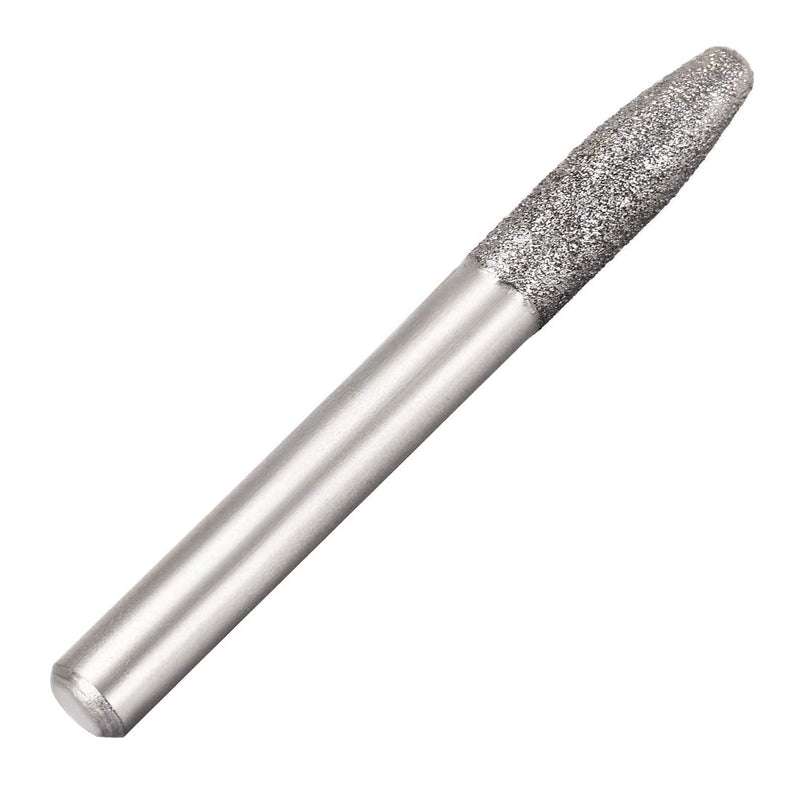 uxcell Diamond Burrs Bits Grinding Drill Carving Rotary Tool for Glass Stone Ceramic 150 Grit 1/4" Shank 6mm Tapered 5 Pcs - LeoForward Australia