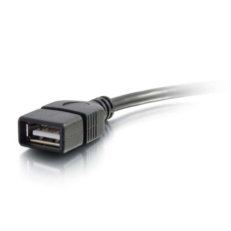  [AUSTRALIA] - C2G USB Short Extension Cable, USB Cable, USB A to A Cable, Black, 6 Inches, Cables to Go 52119